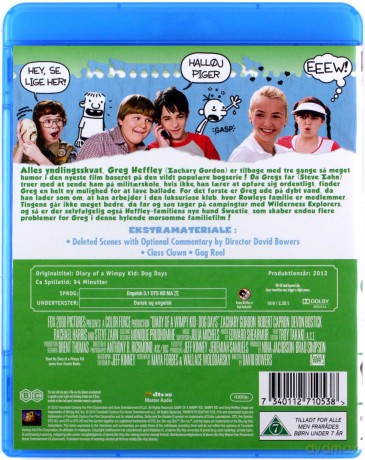 Diary of a Wimpy Kid: Dog Days (Dziennik cwaniaczka 3) [Blu-Ray]