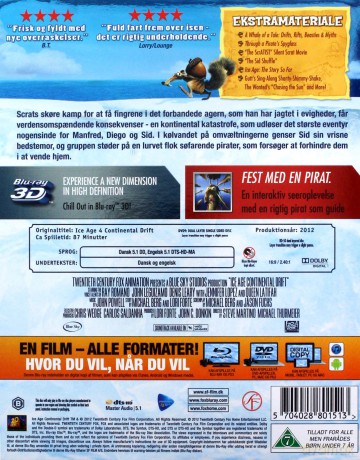 Ice Age: Continental Drift (Epoka Lodowcowa 4: Wędrówka kontynentów) [Blu-Ray 3D]+[Blu-Ray]+[DVD]