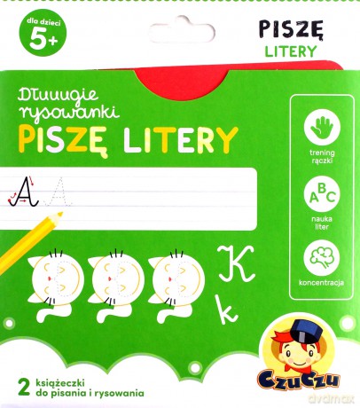 Dłuuugie rysowanki Piszę litery 5+ [KSIĄŻKA]