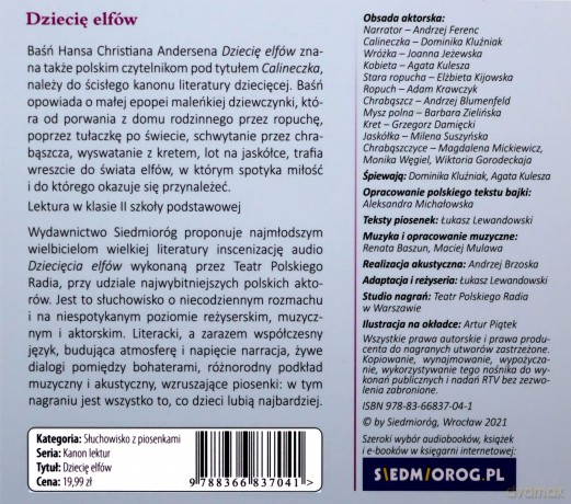 Dziecię elfów. Słuchowisko z piosenkami - Hans Christian Andersen [AUDIOBOOK]