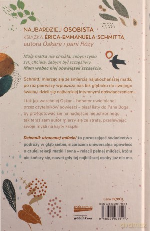 Dziennik utraconej miłości - Eric-Emmanuel Schmitt [KSIĄŻKA]