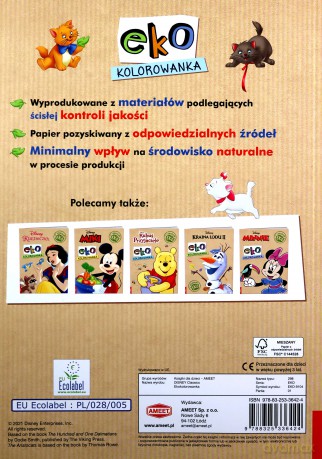 Ekokolorowanka Disney classics EKO-9104 [KSIĄŻKA]