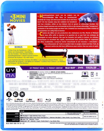 The Secret Life of Pets (Sekretne życie zwierzaków domowych) [Blu-Ray]+[DVD]