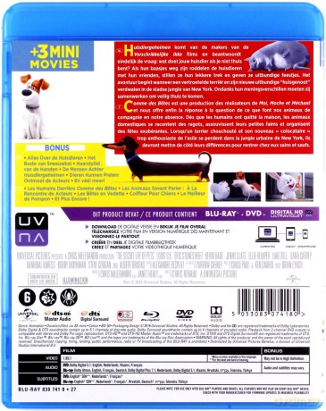 The Secret Life of Pets (Sekretne życie zwierzaków domowych) [Blu-Ray]+[DVD]