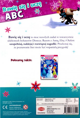 Kraina lodu Bawię się i uczę ABC FUN-9101 [KSIĄŻKA]