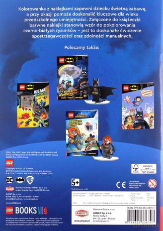 Lego Batman Kolorowanka z naklejkami NA-6450 [KSIĄŻKA]