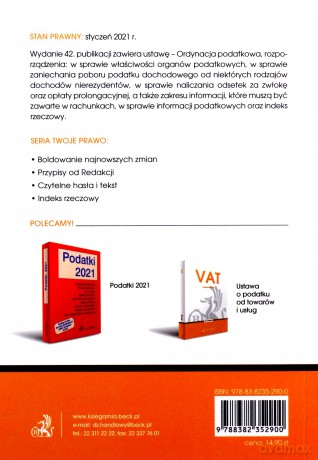 Ordynacja podatkowa wyd. 42 [KSIĄŻKA]