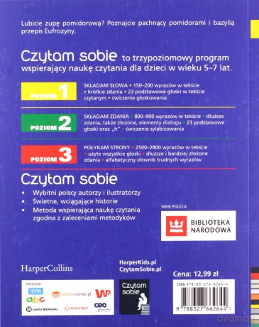 Pora na pomidora (w zupie). Czytam sobie. Poziom 1 - Justyna Bednarek [KSIĄŻKA]