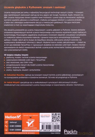 Python. Machine learning i deep learning. Biblioteki scikit-learn i TensorFlow 2 - Sebastian Raschka, Vahid Mirjalili [KSIĄŻKA]