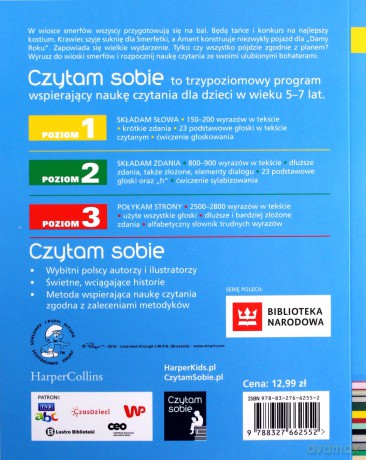 Wielki bal Smerfetki. Czytam sobie. Poziom 1 - Justyna Bednarek [KSIĄŻKA]