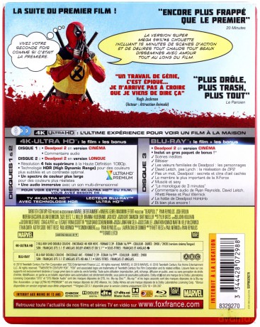 Deadpool 2 (steelbook) [Blu-Ray 4K]+[2xBlu-Ray]