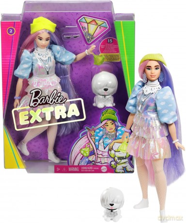 Lalka Barbie Extra Moda Spódniczka holograficzna