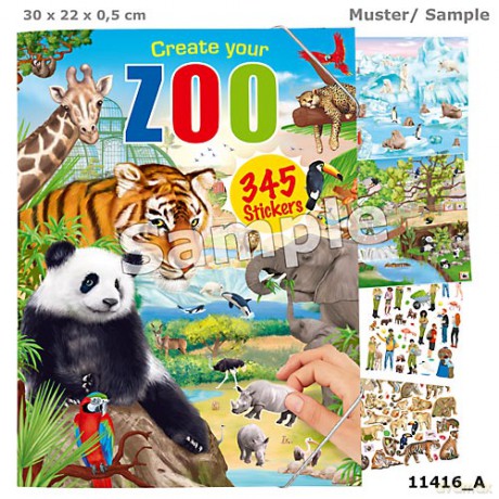 Zestaw z naklejkami Zoo 11416A