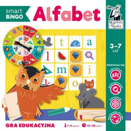Alfabet. Smart Bingo. Gra edukacyjna. Kapitan Nauka - Izabela Gołaszewska [GRA PLANSZOWA]