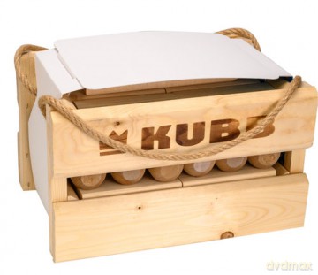 Gra plenerowa KUBB w drewnianej skrzynce [GRA PLANSZOWA]