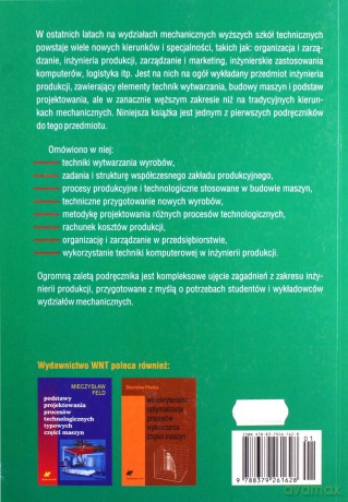 Inżynieria produkcji - Tadeusz Karpiński [KSIĄŻKA]