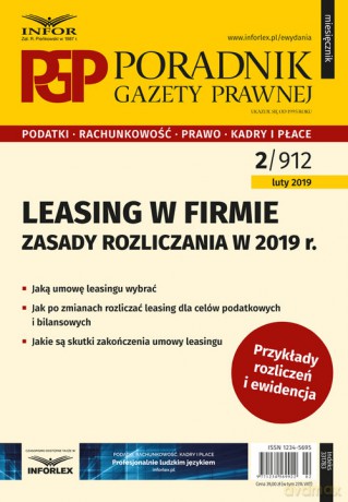 Leasing w firmie Zasady rozliczania w 2019 r [KSIĄŻKA]