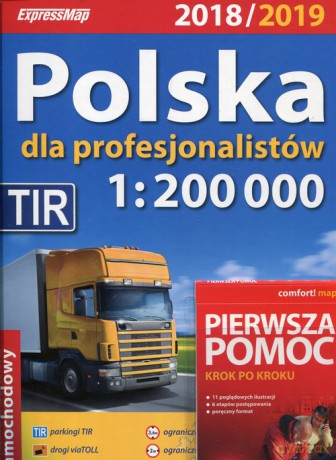 Polska dla profesjonalistów 2018/2019 Atlas samochodowy 1:200 000 + Pierwsza pomoc [KSIĄŻKA]