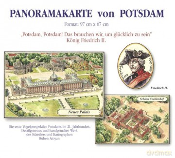 Potsdam Panorama Mapa pamiątkowa