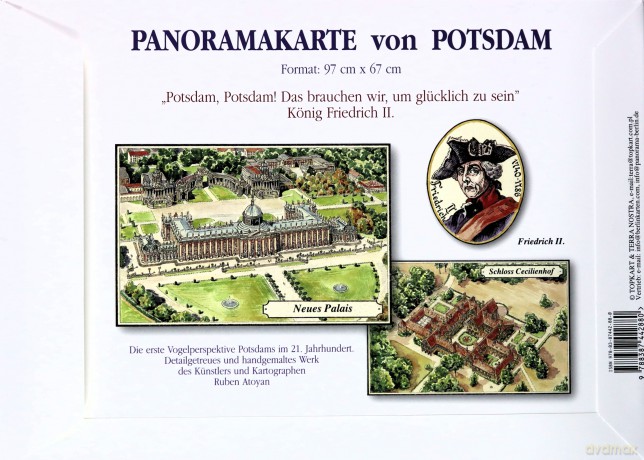 Potsdam Panorama Mapa pamiątkowa