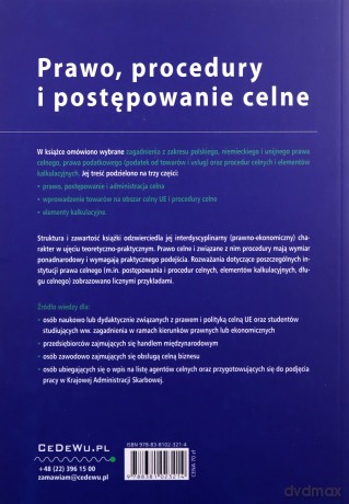 Prawo, procedury i postępowanie celne [KSIĄŻKA]