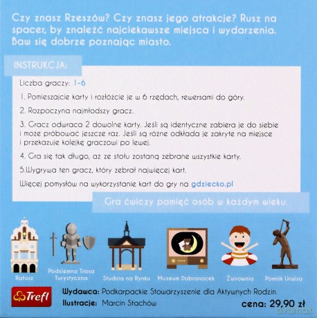 Rzeszowskie spacery Gra pamięciowa [GRA PLANSZOWA]