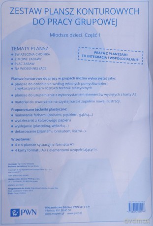 Zestaw plansz konturowych do pracy grupowej Młodzse dzieci Część 1 [KSIĄŻKA]