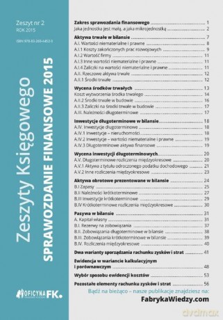 Zeszyty Księgowego Nr 2 Sprawozdanie finansowe 2015 - Katarzyna Trzpioła [KSIĄŻKA]