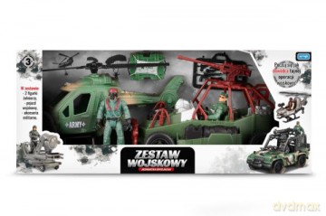 Zestaw wojskowy z helikopterem i wozem TOYS FOR BOYS ARTYK