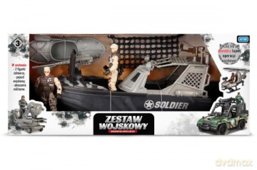 Zestaw wojskowy z łodzią TOYS FOR BOYS ARTYK
