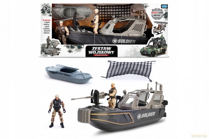 Zestaw wojskowy z łodzią TOYS FOR BOYS ARTYK