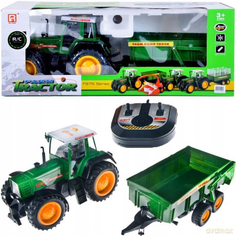 Traktor na radio + akcesoria 75x28x23 cm