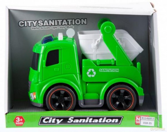 Auto śmieciarka światło/dźwięk 22x17x13 cm