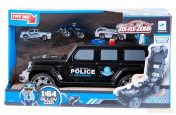 Auto Policja światło, dźwięk + akcesoria 36x20x18 cm