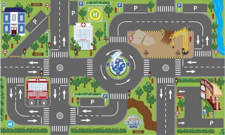 Mata ulica z sygnalizacją LED 72x120 cm HIPO