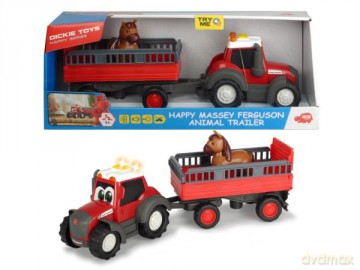 Happy Massey Ferguson Traktor z przyczepą Dickie