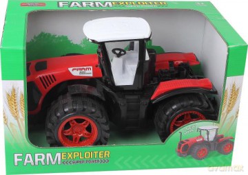 Traktor z otwieraną maską w pudełku