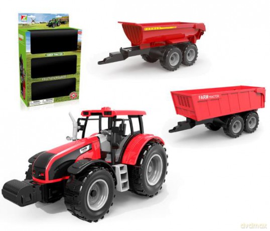 Traktor z przyczepami ASKATO w pudełku