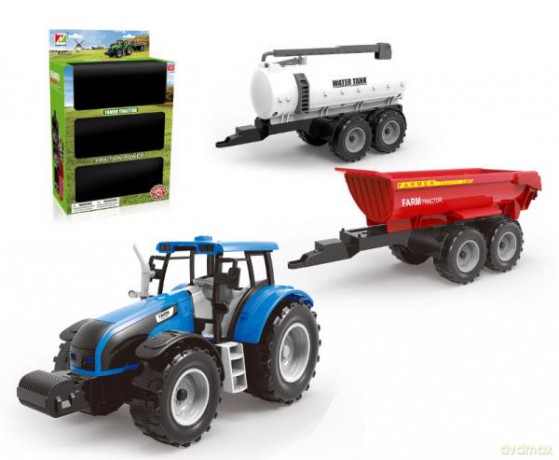 Traktor z przyczepami w pudełku ASKATO