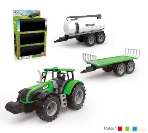 Traktor z przyczepami w pudełku ASKATO