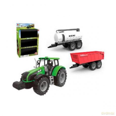 Traktor z przyczepami w pudełku ASKATO
