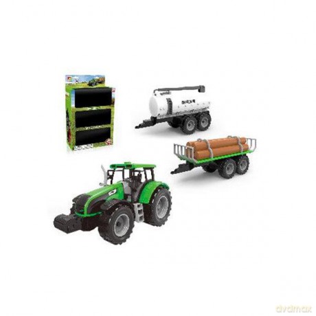 Traktor z przyczepami w pudełku ASKATO