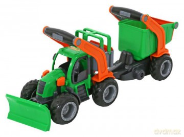 Traktor komunalny z naczepą (w pudełku)
