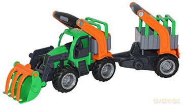 GripTruck traktor-ładowarka z naczepą do przewozu zwierząt w pudełku