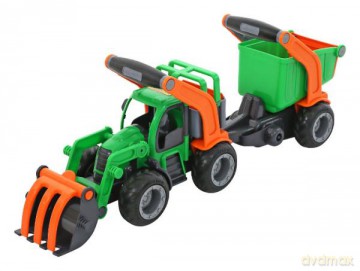GripTruck traktor-ładowarka z naczepą w pudełku