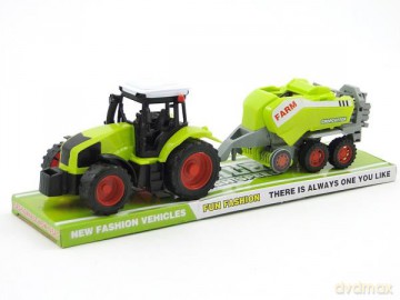 Traktor z maszyną pod kloszem
