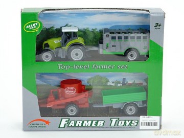 Traktor z akcesoriami w pudełku