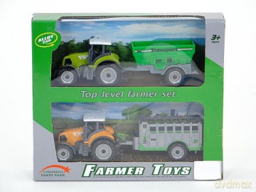 Traktor z akcesoriami w pudełku
