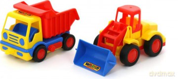 Basics Wywrotka + traktor z ładowarka w pudełku