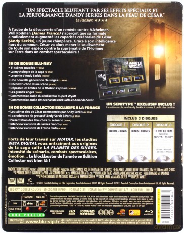 Rise of the Planet of the Apes (Geneza planety małp) (steelbook) [Blu-Ray]+[2xDVD]